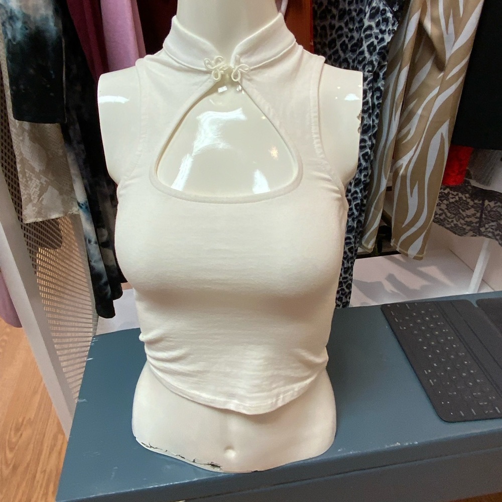 White Open Top Shirt